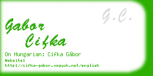 gabor cifka business card