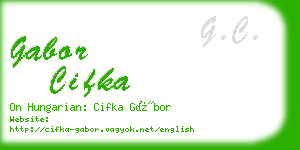 gabor cifka business card